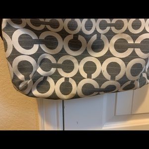 Silver and Blue Coach Purse